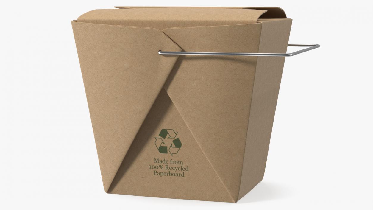 3D Kraft Paper Take Out Food Container 32 Oz