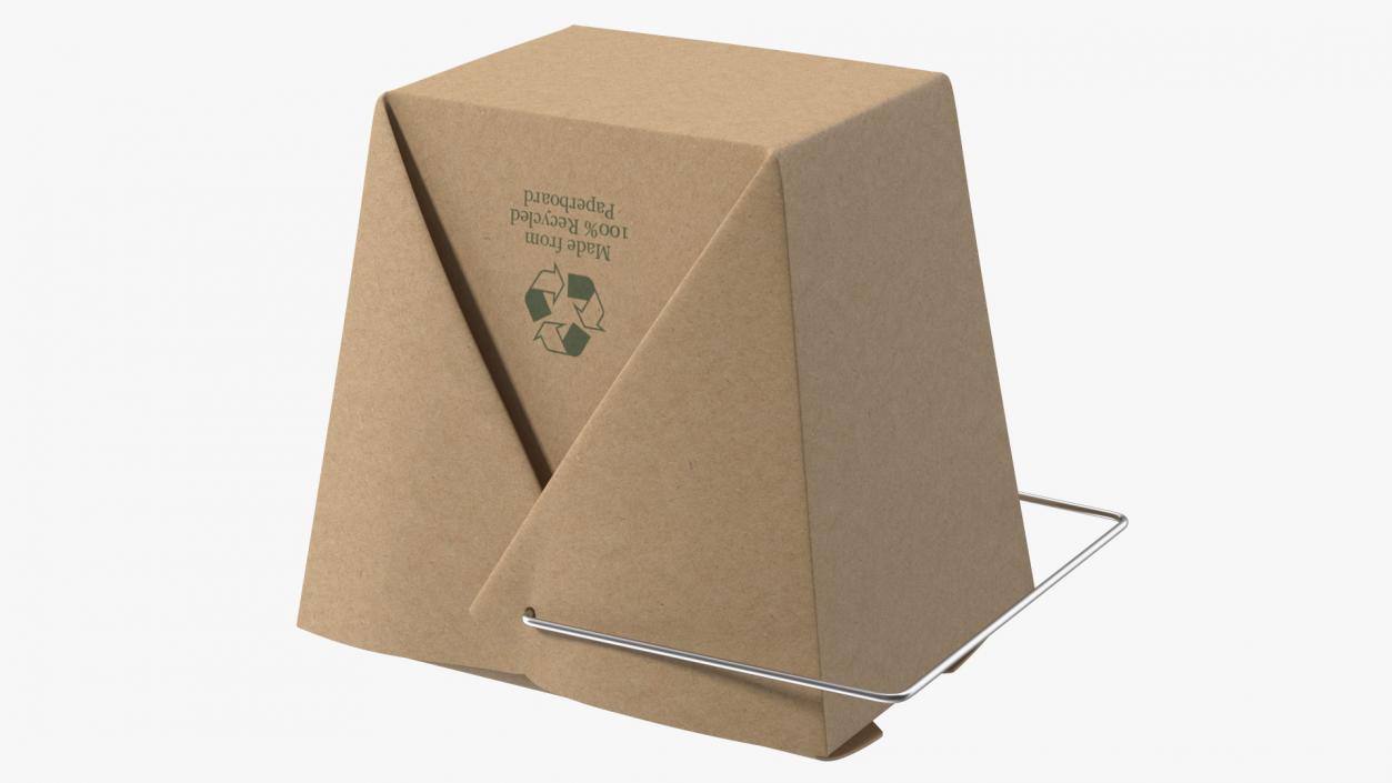 3D Kraft Paper Take Out Food Container 32 Oz