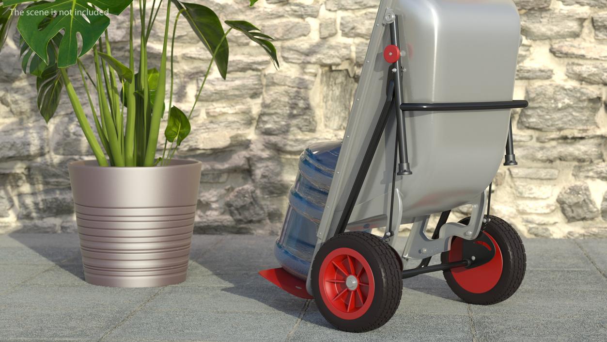 3D Garden Cart with 5 Gallon Water Bottle model