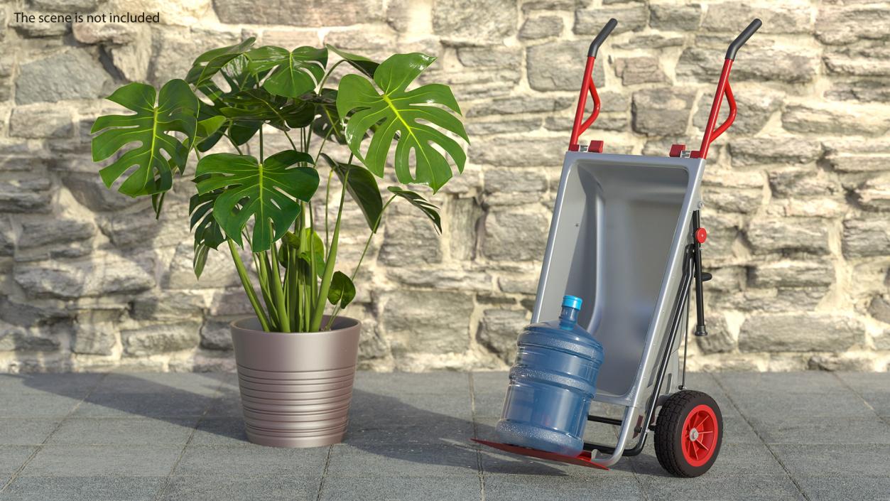 3D Garden Cart with 5 Gallon Water Bottle model