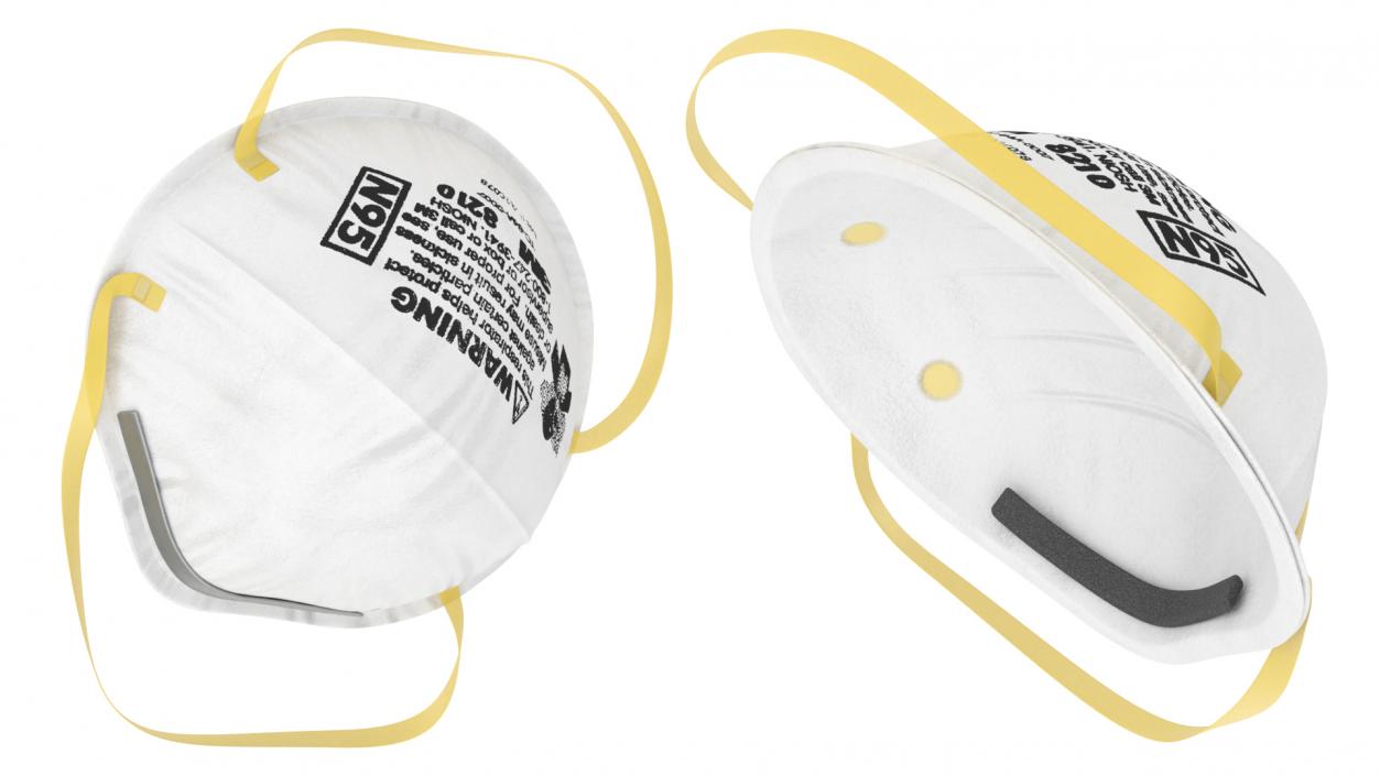 3D model Particulate Respirator 3M 8210 N95 Class