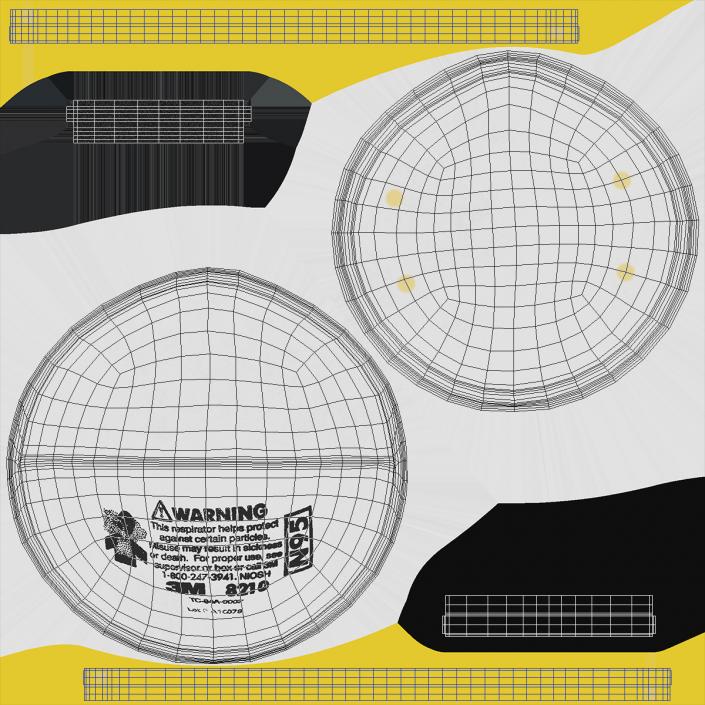 3D model Particulate Respirator 3M 8210 N95 Class