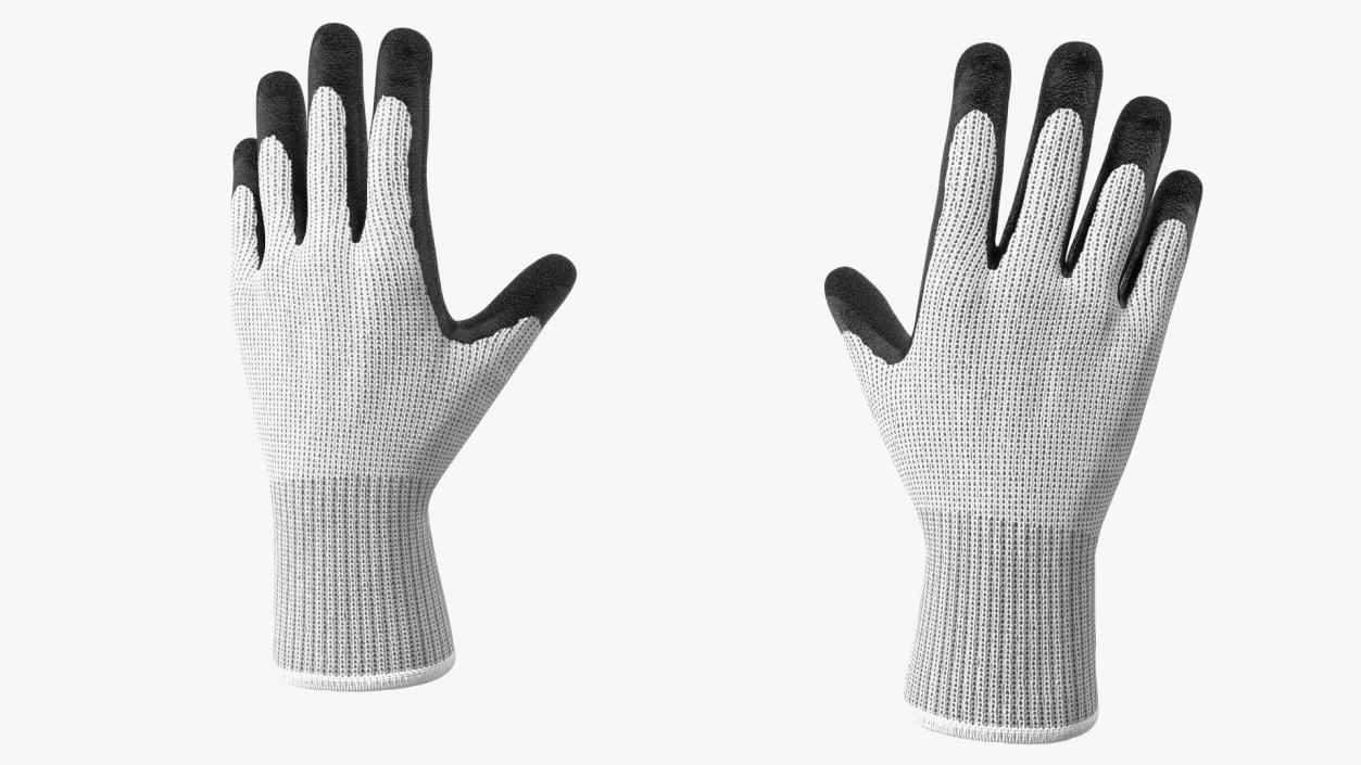 3D model Safety Work Gloves Rigged