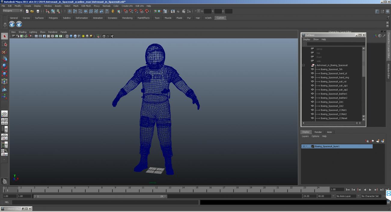 3D model Empty Spacesuit