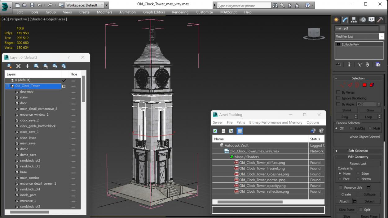 3D model Old Clock Tower