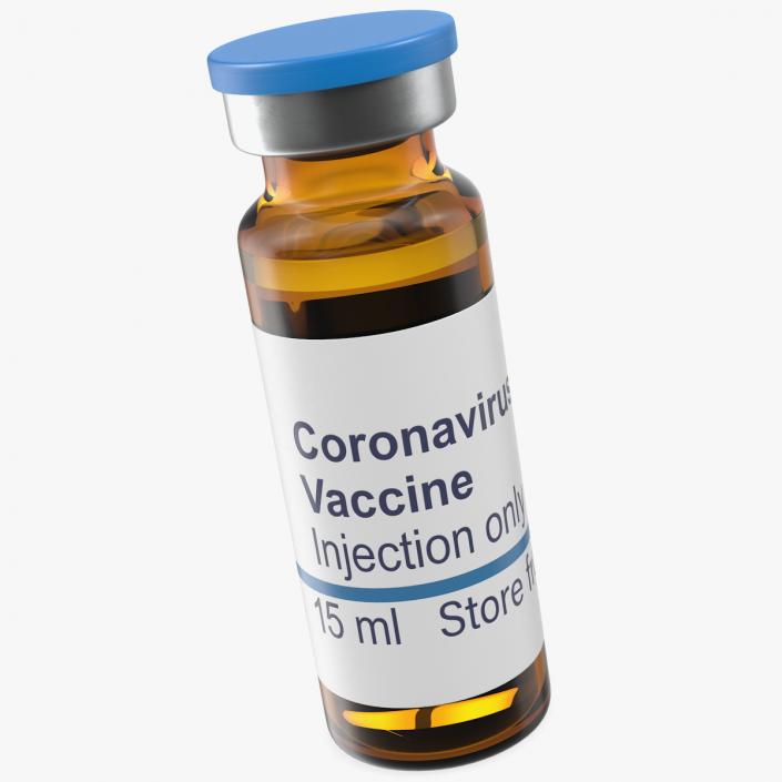 Coronavirus Vaccine Vial 15ml 3D model