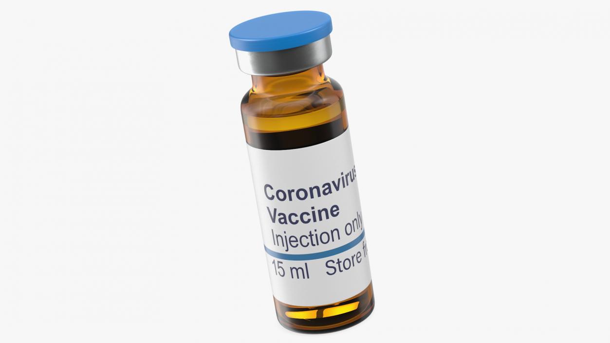 Coronavirus Vaccine Vial 15ml 3D model