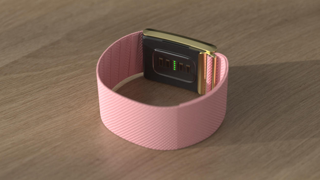 Health Monitoring Band Pink 3D