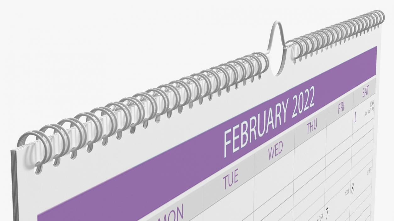 3D Monthly 2022 Wall Calendar