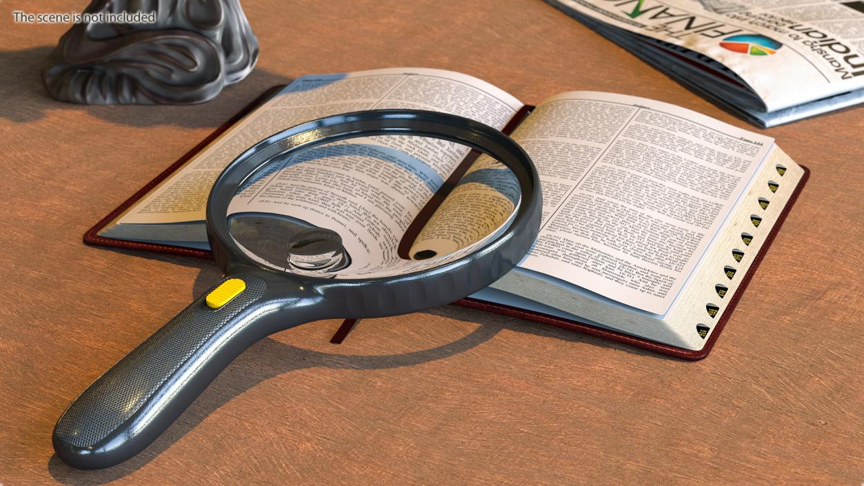 Handheld Illuminated Magnifying Glass 3D