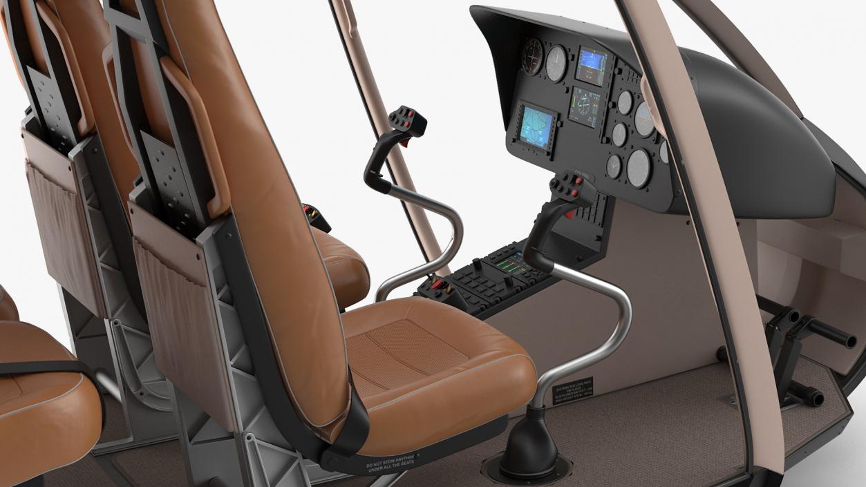 3D model Lightweight Helicopter Cockpit