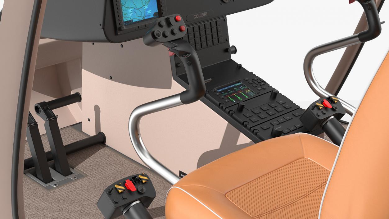 3D model Lightweight Helicopter Cockpit