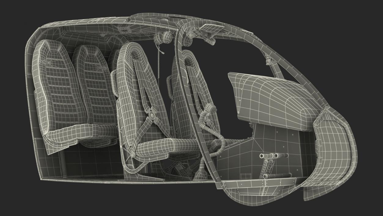 3D model Lightweight Helicopter Cockpit