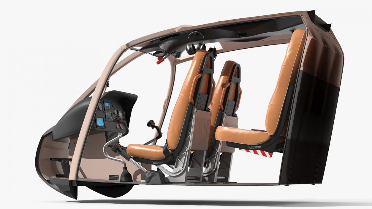 3D model Lightweight Helicopter Cockpit