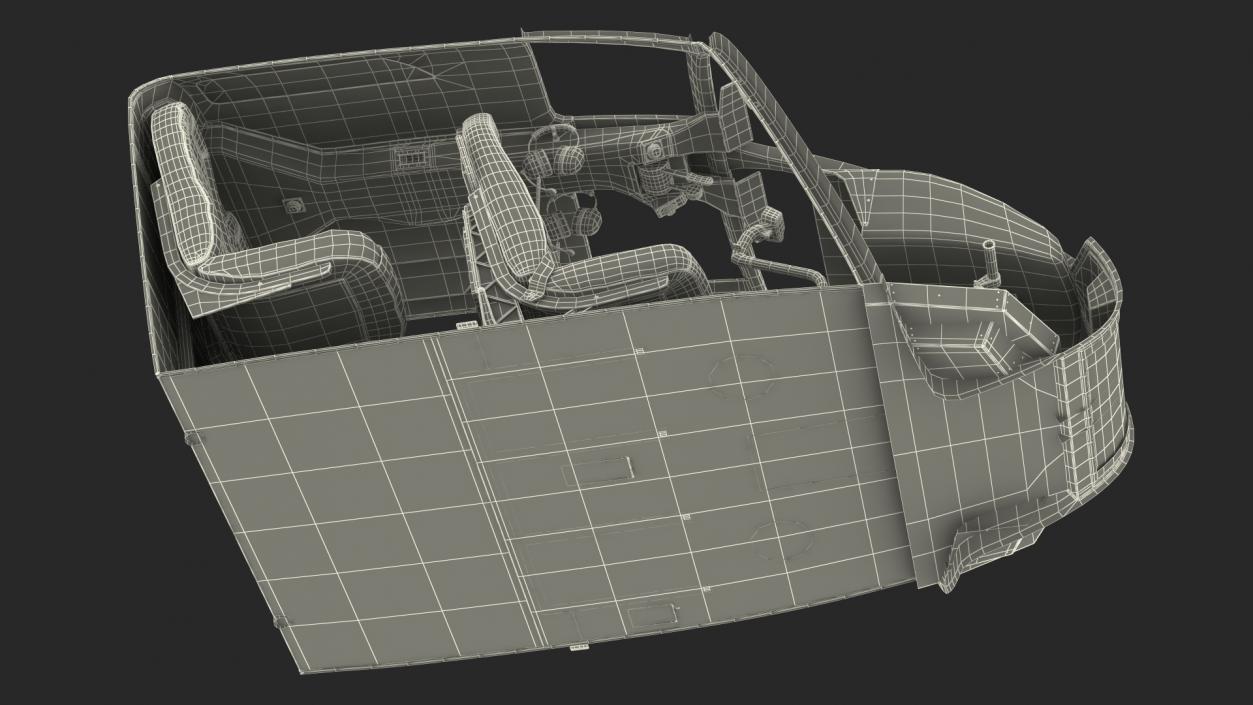 3D model Lightweight Helicopter Cockpit