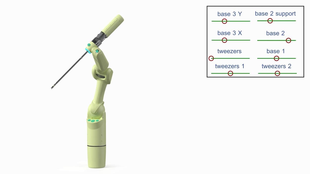 3D Medical Versatile Robotic Arm Rigged