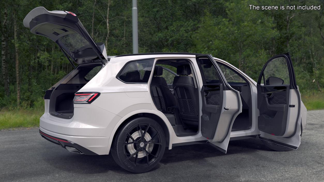 3D Volkswagen Touareg 2024 White Rigged