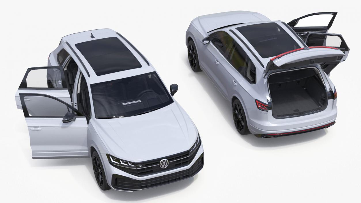 3D Volkswagen Touareg 2024 White Rigged