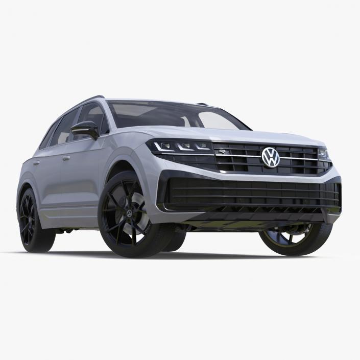 3D Volkswagen Touareg 2024 White Rigged