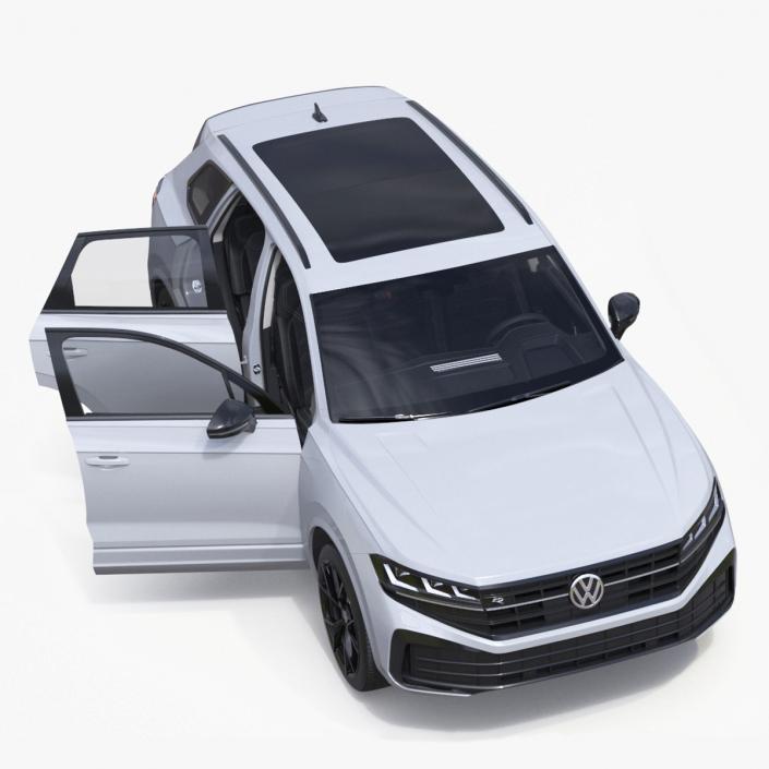 3D Volkswagen Touareg 2024 White Rigged