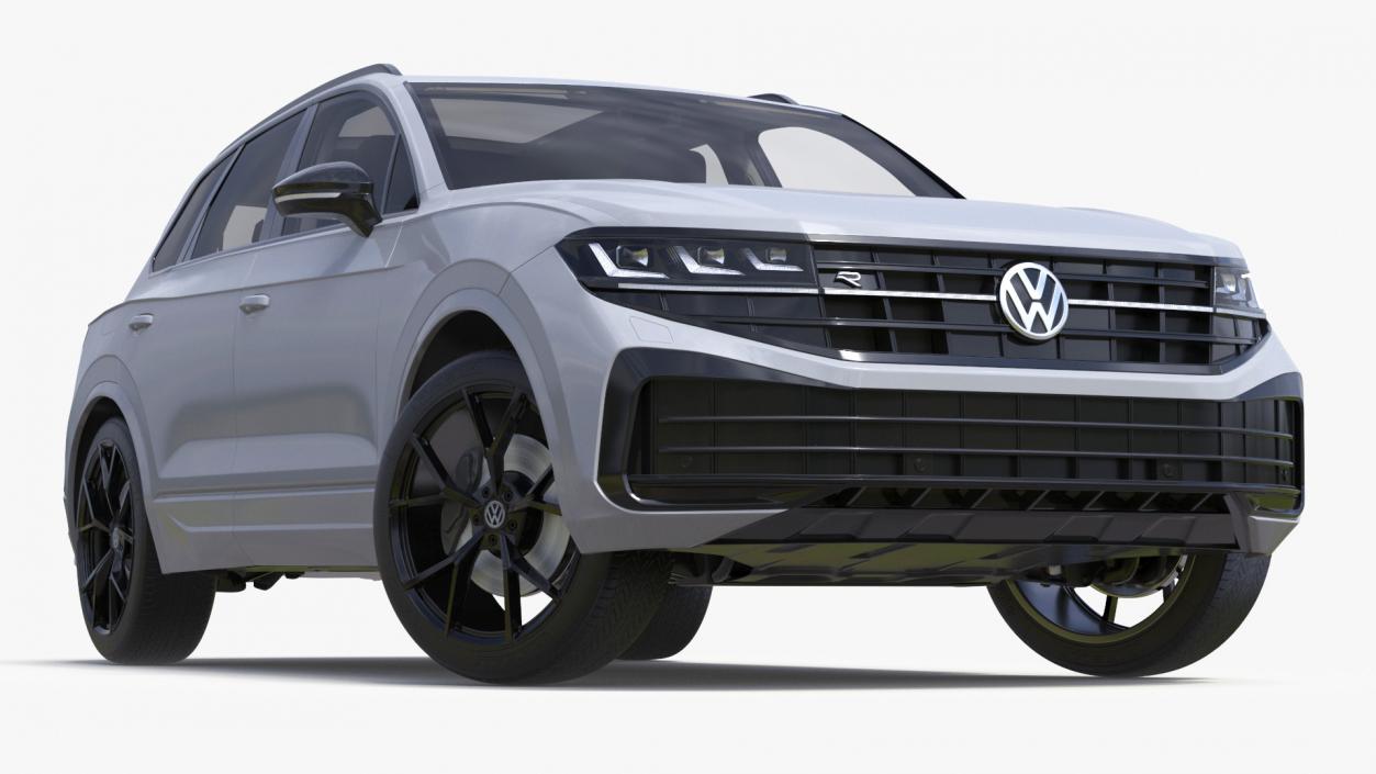 3D Volkswagen Touareg 2024 White Rigged