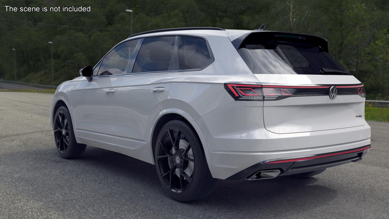 3D Volkswagen Touareg 2024 White Rigged