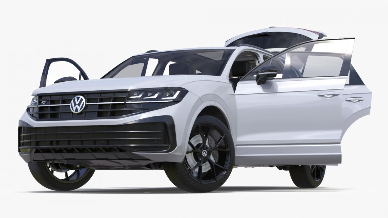 3D Volkswagen Touareg 2024 White Rigged