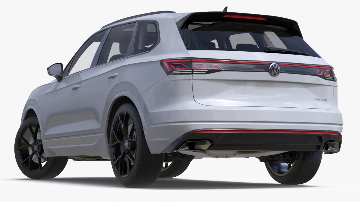 3D Volkswagen Touareg 2024 White Rigged