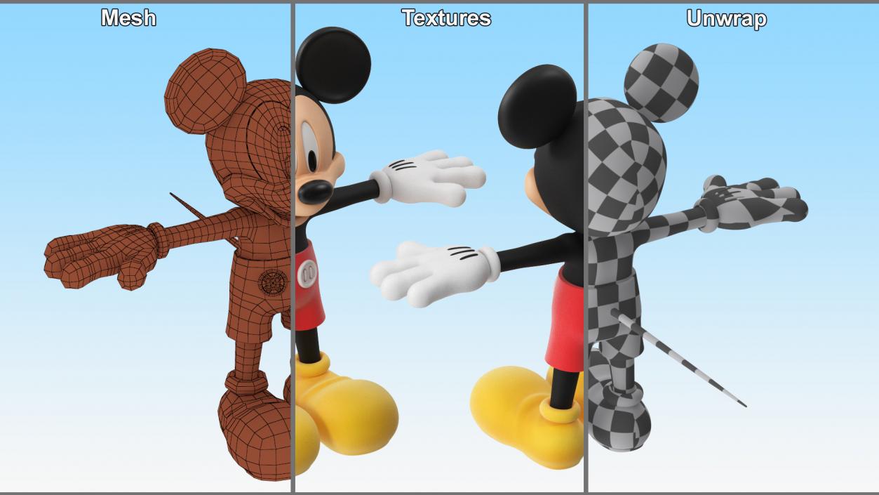 3D model Rigged Disney Characters Collection