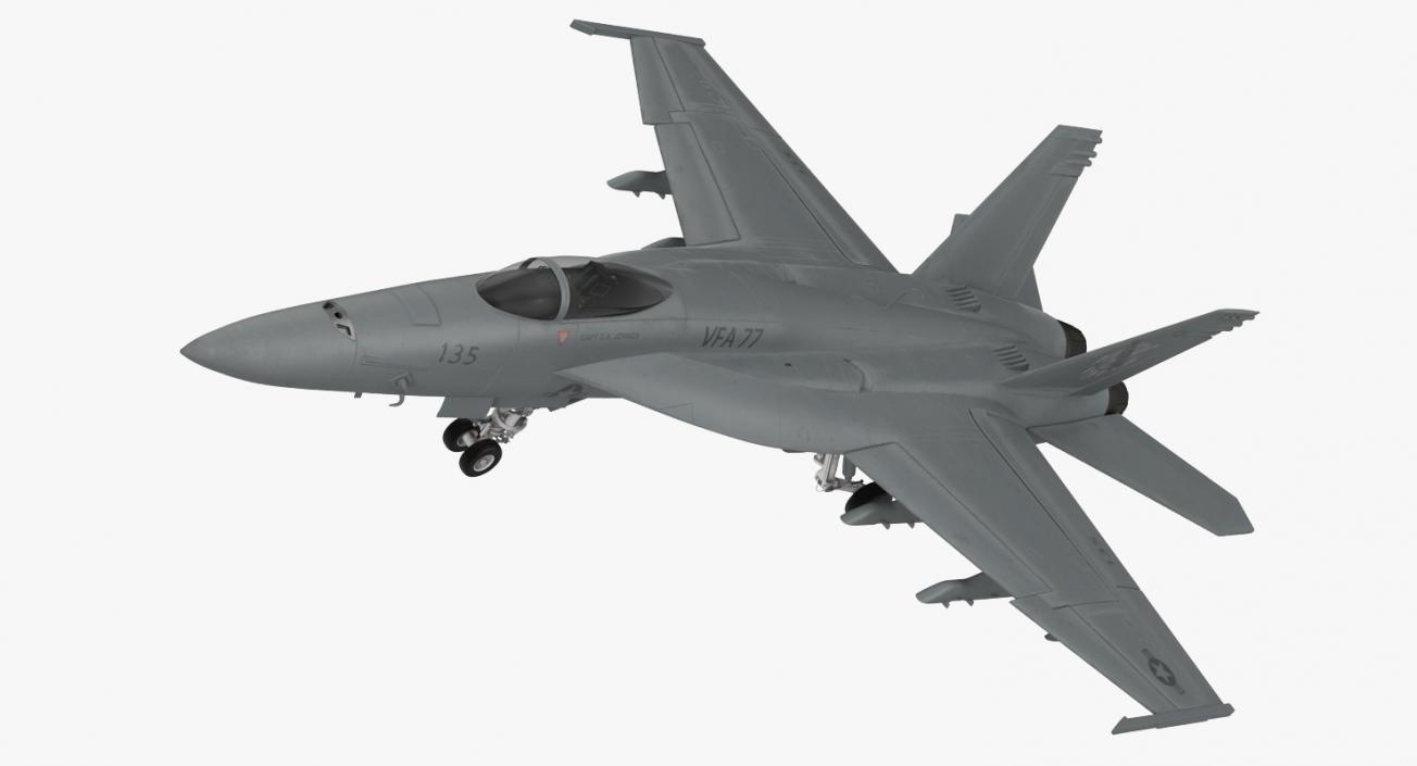 Fighter FA 18EF Super Hornet Rigged 2 3D