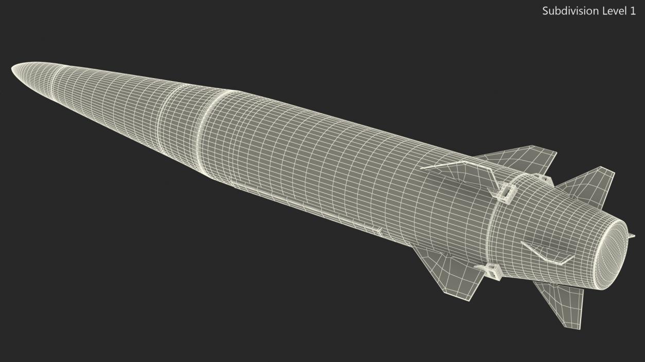 Kh-47M2 Kinzhal Hypersonic Missile 3D model