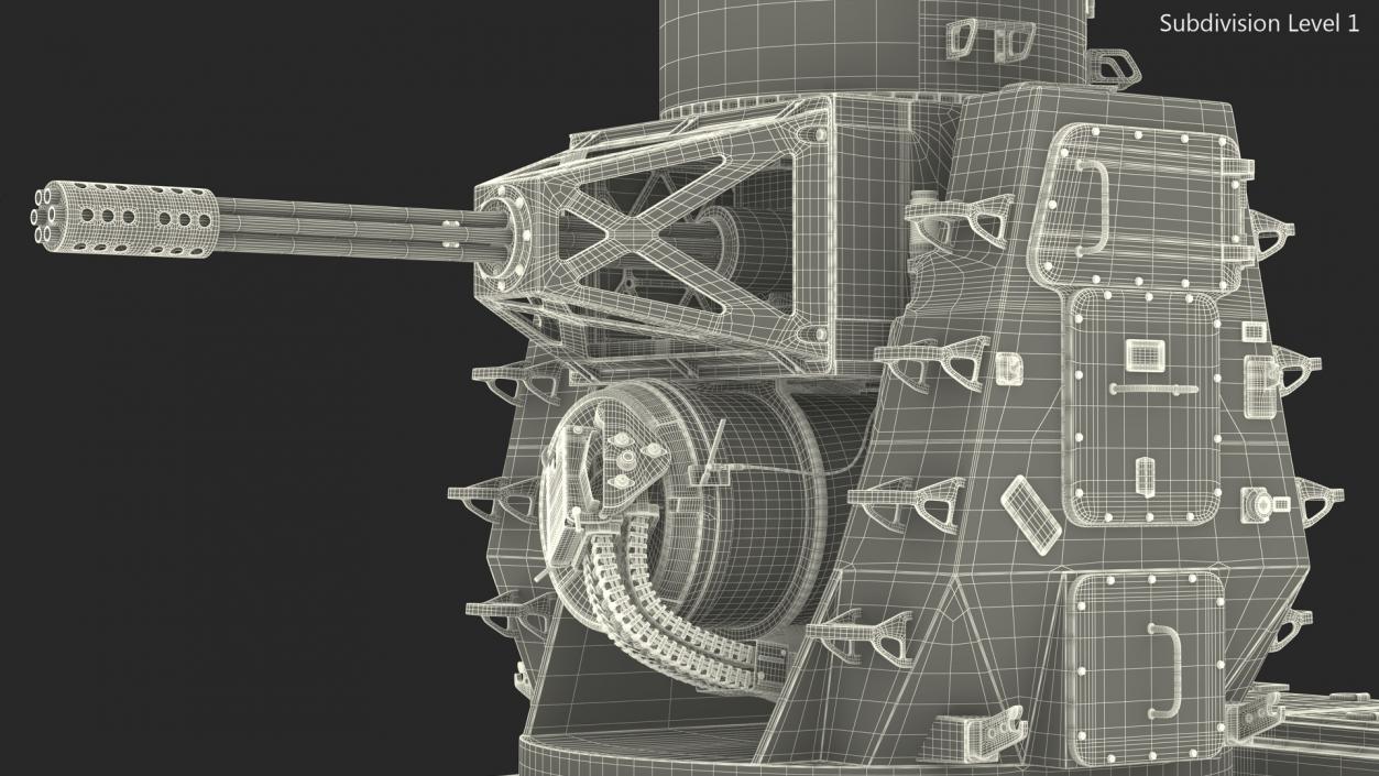 3D Mark 15 Phalanx Close-In Weapon System Marine Rigged for Maya