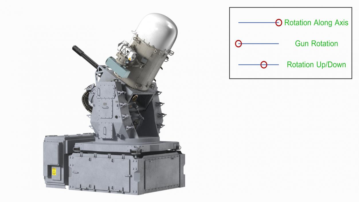 3D Mark 15 Phalanx Close-In Weapon System Marine Rigged for Maya