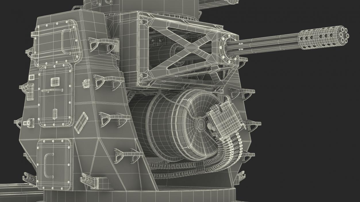 3D Mark 15 Phalanx Close-In Weapon System Marine Rigged for Maya