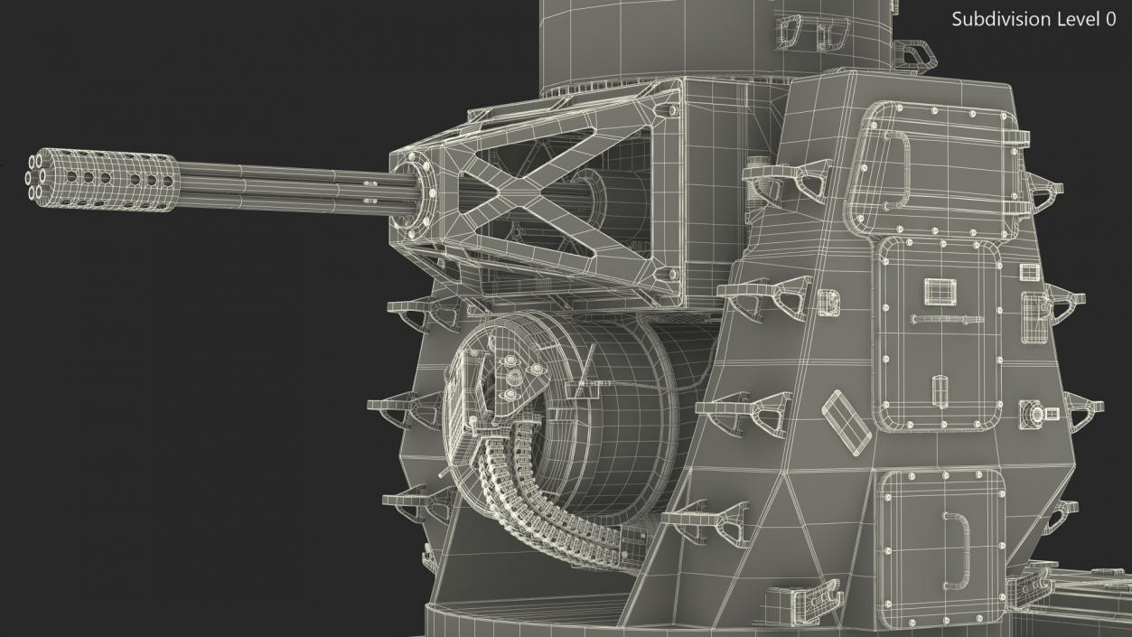 3D Mark 15 Phalanx Close-In Weapon System Marine Rigged for Maya