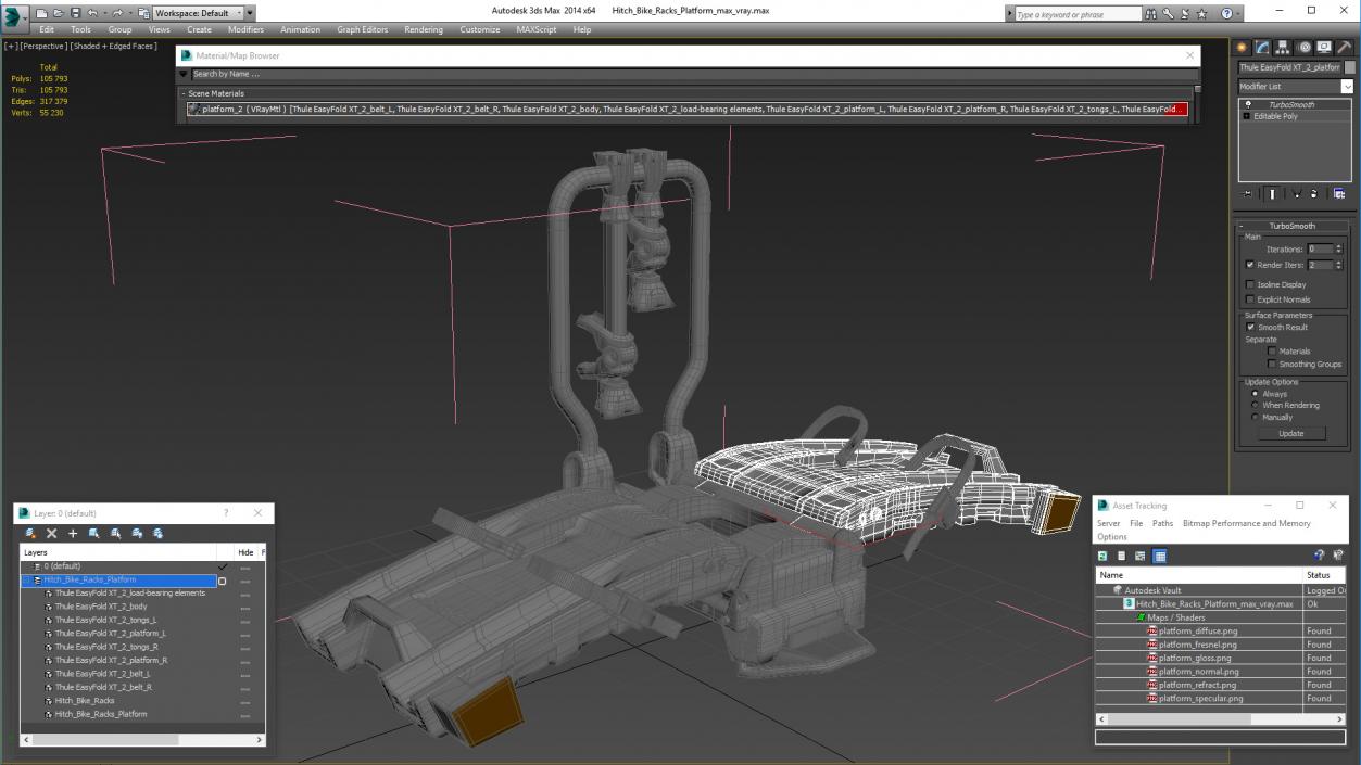 3D model Hitch Bike Racks Platform