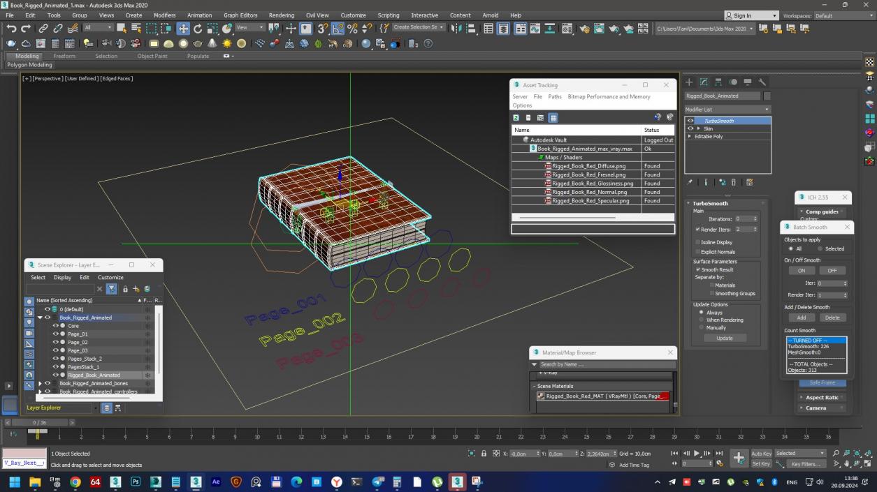 3D model Book Rigged Animated