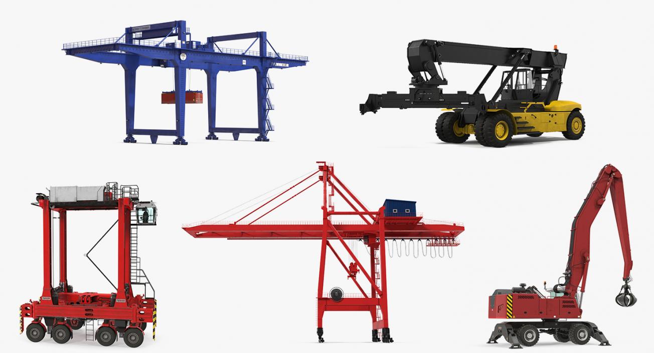 Port Cranes 3D Models Collection 4 3D model