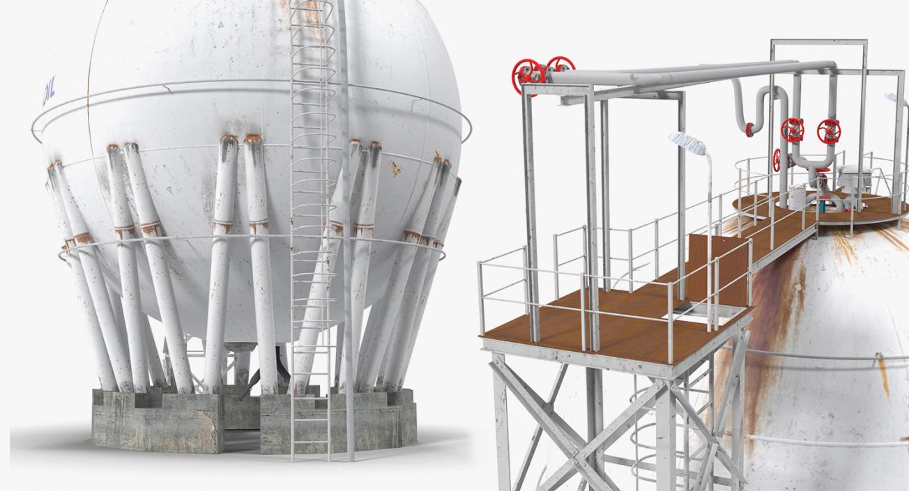 3D model Oil Storage Tanks Collection 3