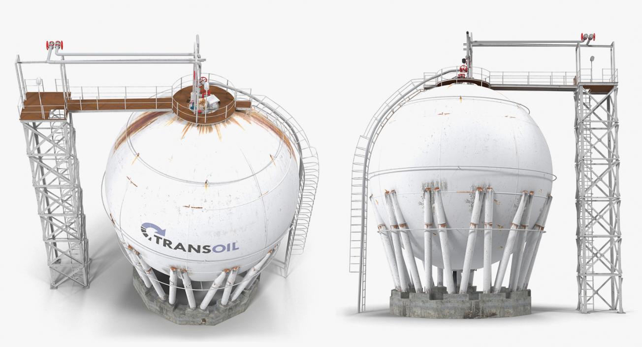 3D model Oil Storage Tanks Collection 3