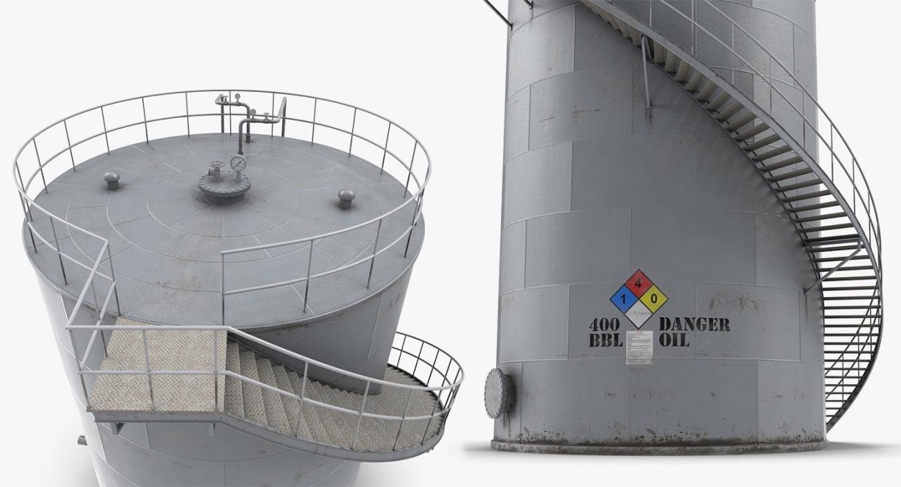 3D model Oil Storage Tanks Collection 3