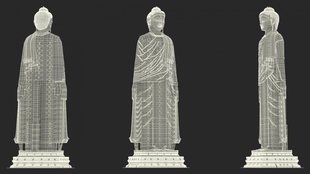 3D Statue Laykyun Sekkya Buddha model