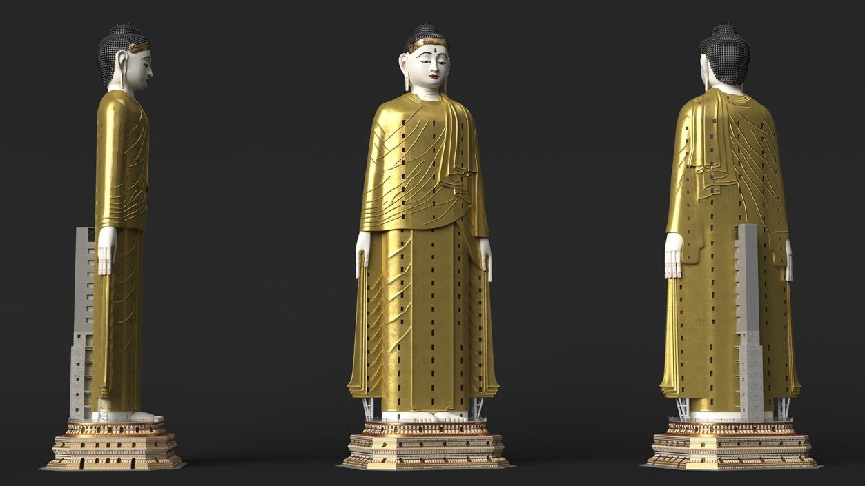 3D Statue Laykyun Sekkya Buddha model