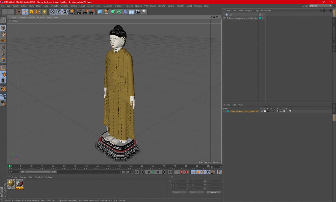 3D Statue Laykyun Sekkya Buddha model