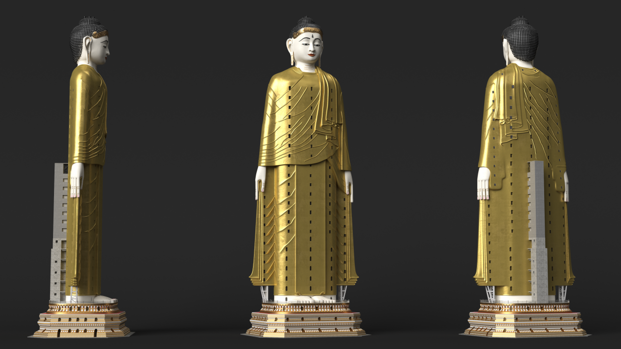 3D Statue Laykyun Sekkya Buddha model