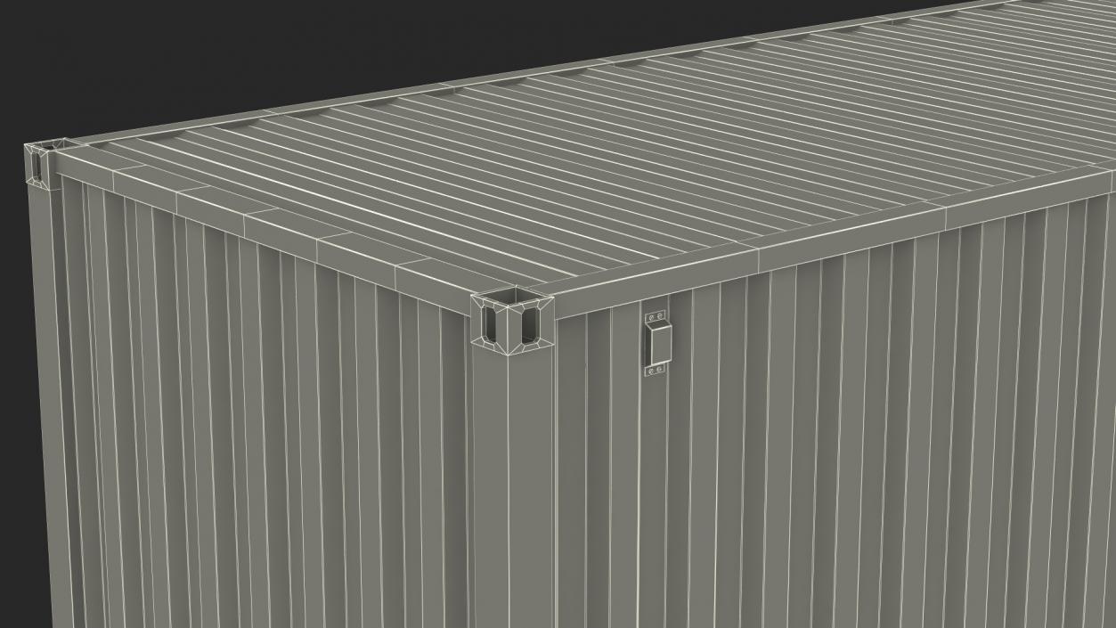 3D High Cube Shipping Container 40ft Blue model