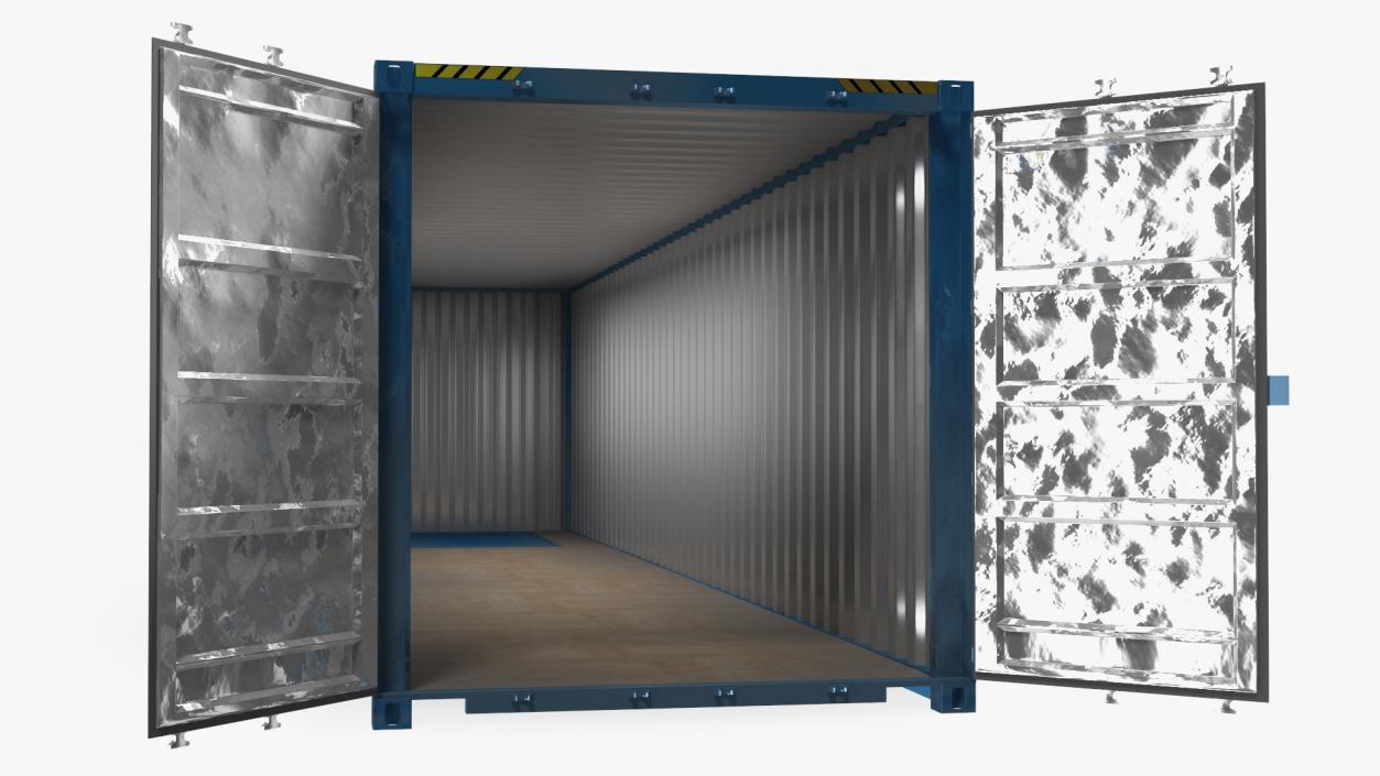 3D High Cube Shipping Container 40ft Blue model