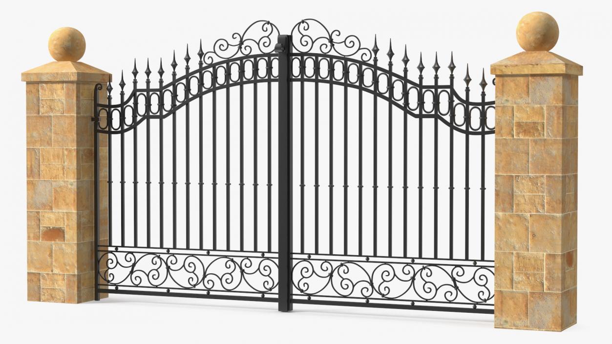 3D Ornate Iron Gate