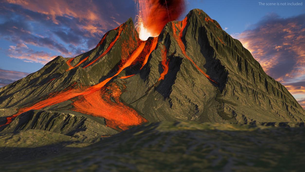 Active Volcano 3D model