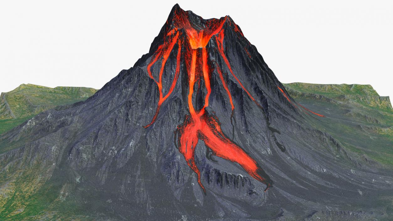 Active Volcano 3D model